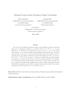 Optimal Control under Stochastic Target Constraints