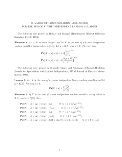 Concentration inequalities for the sum of k