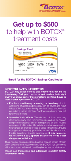 Get up to $500 to help with BOTOX&reg; treatment