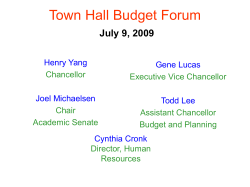 Budget Strategies - Office of the Executive Vice Chancellor