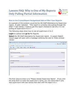 Lawson FAQ: Why is One of My Reports Only Pulling Partial