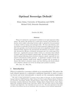 Optimal Sovereign Default