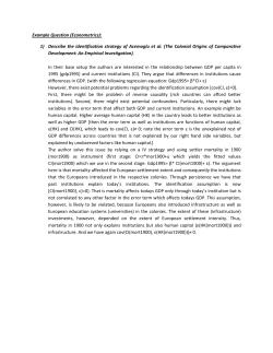 Example Question (Econometrics)