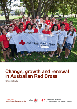 Change, growth and renewal in Australian Red Cross