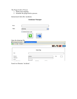 The Purge/Archive Process