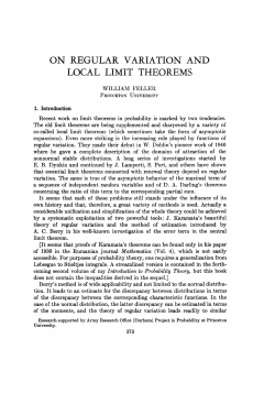 on regular variation and local limit theorems