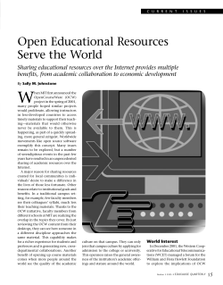 Open Educational Resources Serve the World