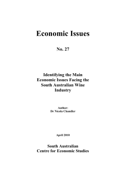 Economic Issues - The University of Adelaide