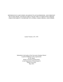 DIFFERENCES IN ARCH INDEX, REARFOOT PLANTAR