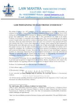 As per amended provision Section 3(2) of evidence Act electronic