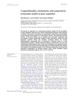Compositionality, stochasticity, and cooperativity in dynamic models