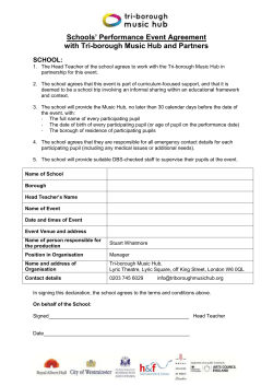 Schools` Performance Event Agreement