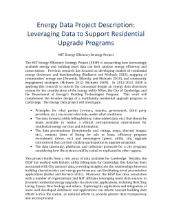 The MIT Energy Efficiency Strategy Project (EESP) is researching