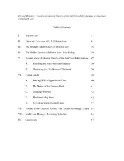 Beyond Dilution: Toward a Coherent Theory of the Anti Free Rider