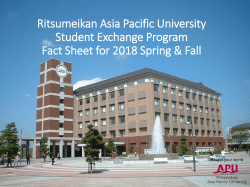 2018 Fact Sheet - Ritsumeikan Asia Pacific University