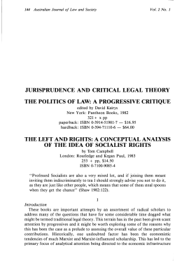 jurisprudence and critical legal theory the politics of law