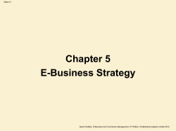 Chapter 5 E-Business Strategy
