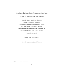 Nonlinear Independent Component Analysis: Existence and