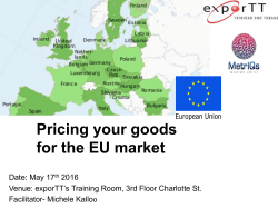 Pricing your goods for the EU market