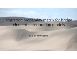Migration probability matrix for bridge element deterioration models