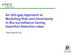 An Info-gap Approach to Modelling Risk and Uncertainty in Bio