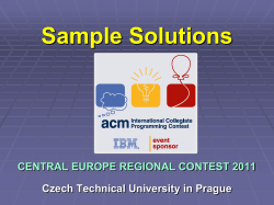 Presentation of solutions