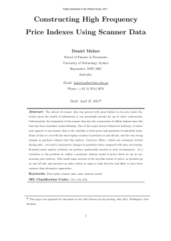 Constructing High Frequency Price Indexes Using Scanner Data