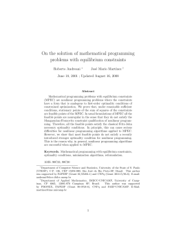 On the solution of mathematical programming problems with