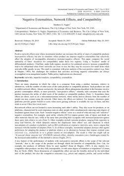 Negative Externalities, Network Effects, and Compatibility