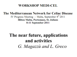 The near future, applications and activities Magazzu-Greco