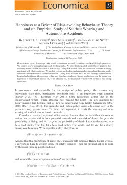 Theory and an Empirical Study of Seatbelt Wearing and Automobile