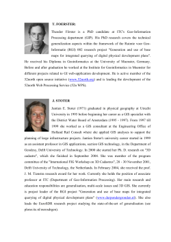 Towards a formal classification of generalization operators