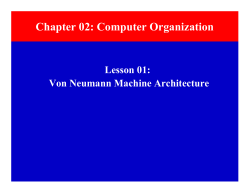 Chapter 02: Computer Organization