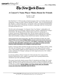 A Concert`s Name Player Makes Room for Friends