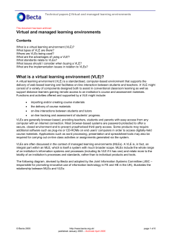 Managed and virtual learning environments