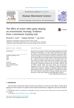 The effect of action video game playing on