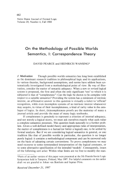 On the Methodology of Possible Worlds Semantics, I