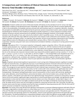 A Comparison and Correlation of Clinical Outcome Metrics in