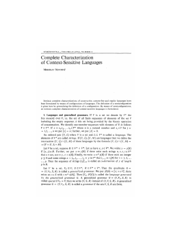 Complete Characterization of Context-Sensitive