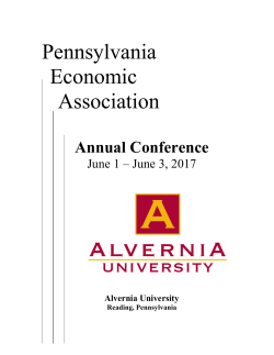 2017 Program - pennsylvania economic association
