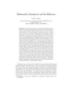 Mathematics, Metaphysics and the Multiverse
