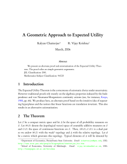 A Geometric Approach to Expected Utility