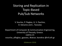 Storing and Replication in Topic