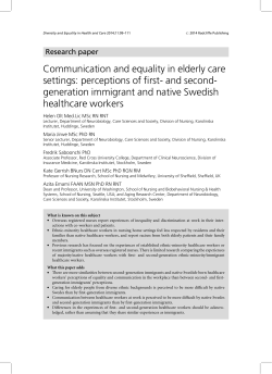 and second- generation immigrant and native Swedish h