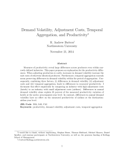 Demand Volatility, Adjustment Costs, Temporal Aggregation, and