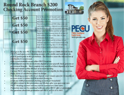 Round Rock $200 Checking Promotion