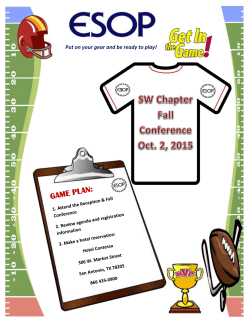 2015 SW Chapter Fall Conference Brochure