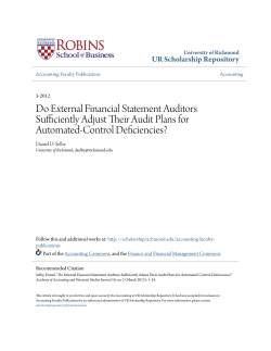 Do External Financial Statement Auditors Sufficiently Adjust Their