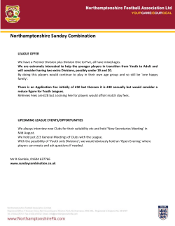 Sunday Comb - Northamptonshire FA