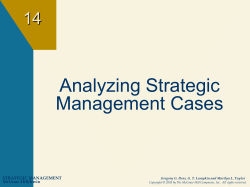 Emphasize strategic analysis